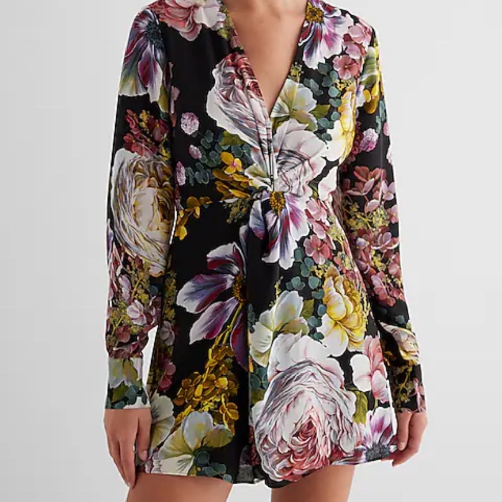 Express Floral Romper, Medium